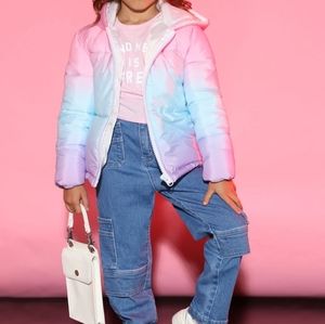 NovaKids Pink Combo Puffer Jacket